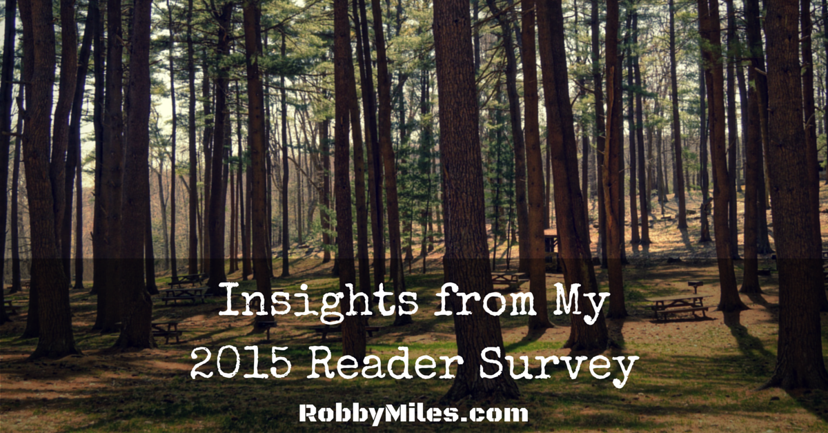 Insights from my 2015 Reader Survey